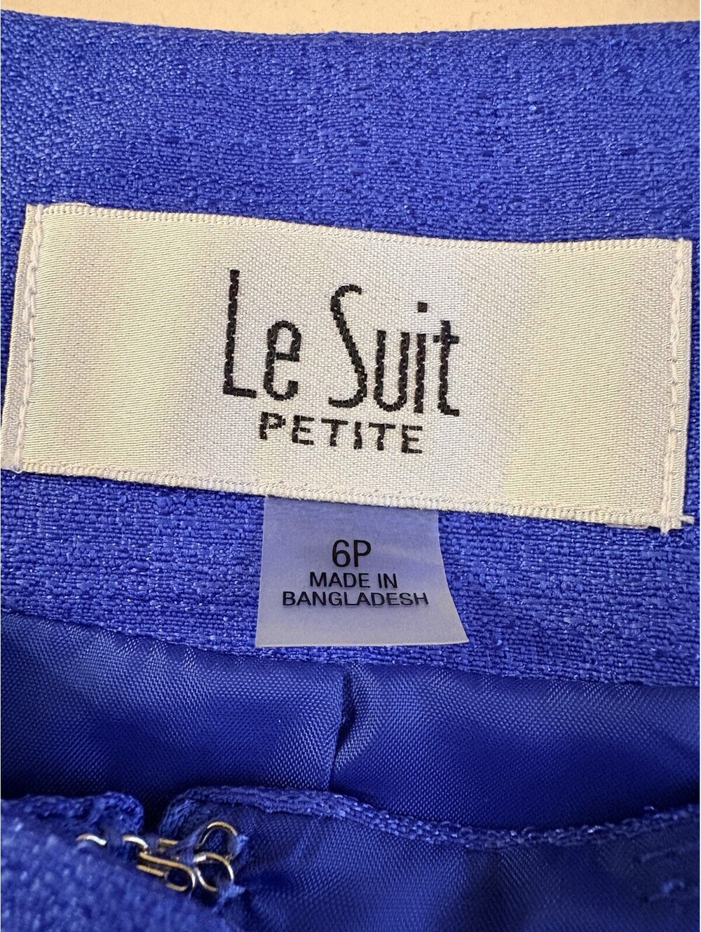 LE SUIT Women’s Sheath Dress With Topper Jacket Size 6P Cornflower - Picture 5 of 8